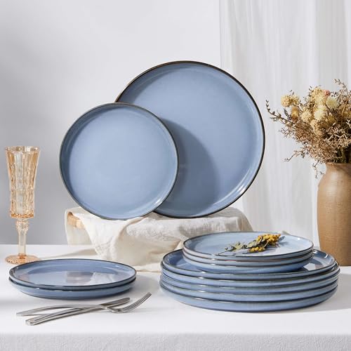 4 Piece Stoneware Dinner Plates Set