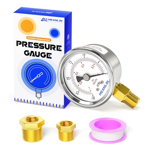30inHG~0Psi Vacuum Gauge Stainless Steel 1