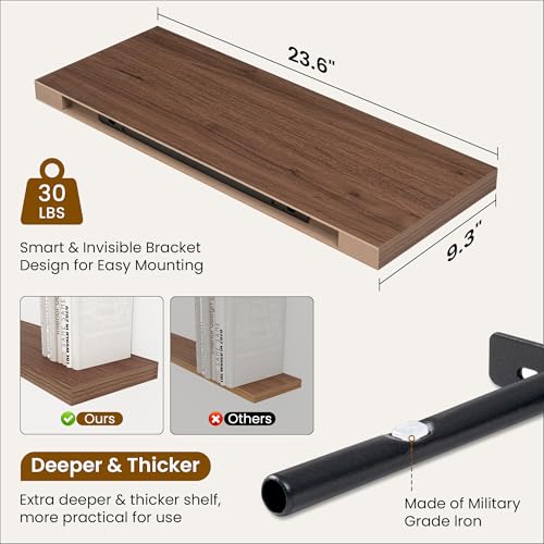 24 Inch Floating Shelves (2 Count)