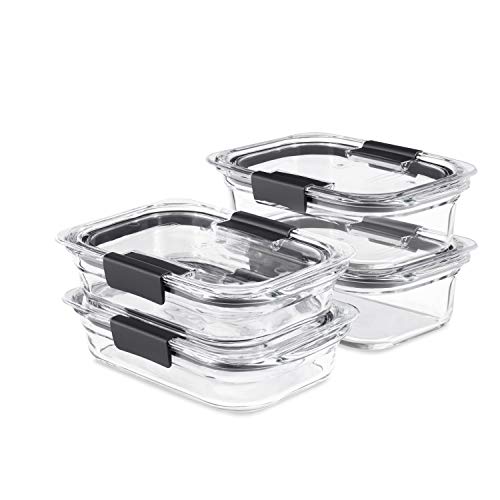 Brilliance Glass Food Storage set of 4 containers 8 total pieces (4 Count)