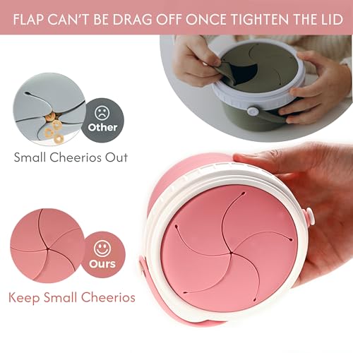 No Spill Silicone Toddler Snack Containers (12 Ounce)