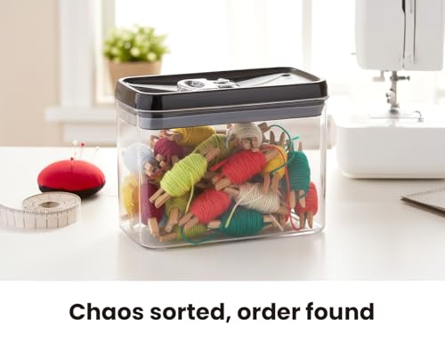 Flip Tite Storage Container with Lid 4” RECTANGULAR Airtight Ring Flip Top (3 Count)