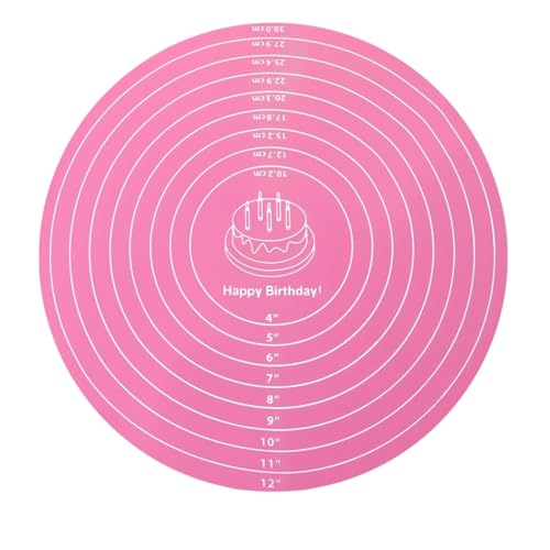 Silicone Baking Mat Cake Mat Silicone Cake Mat Silicone Baking Mat with Measurements for CakeTurntable Stand Non