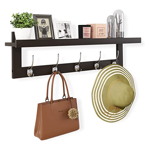 Coat Hooks with Shelf Wall