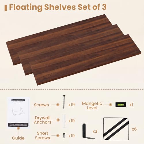 Floating Book Shelves for Wall