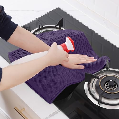 100% Cotton Waffle Weave Kitchen Dish Towels 4 (4 Count)