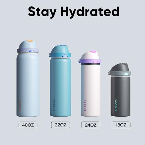 Insulated Water Bottle with Straw