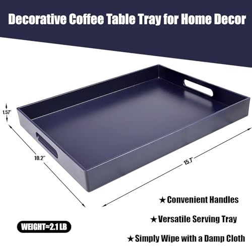 Navy Blue Serving Tray for Coffee Table