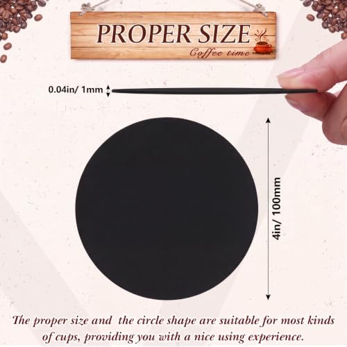 100 Pcs Round Cardboard Coasters Bulk (100 Count)