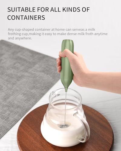 Rechargeable Milk Frother Handheld with Stand