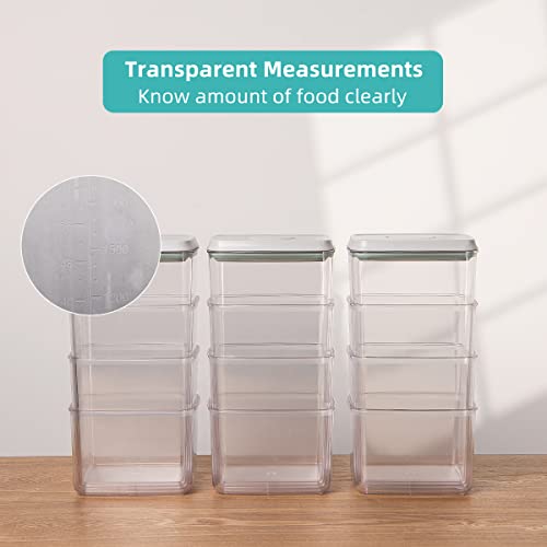 Food Storage Containers Pop Airtight Food Storage Containers with Lids for Kitchen Pantry Organizing Cereal Snack Flour Sugar Coffee Spaghetti Stackable (13.5256 Fl Oz)