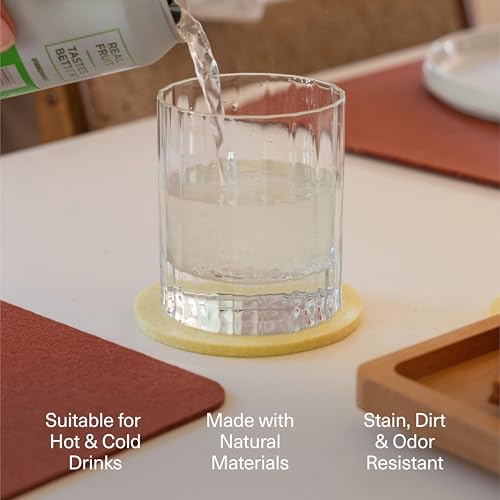 Bierfilzl Merino Wool Round Coasters Set of 4 (4 Count)