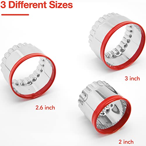 3Pcs Fluted Round Cookie Cutters (3 Count)