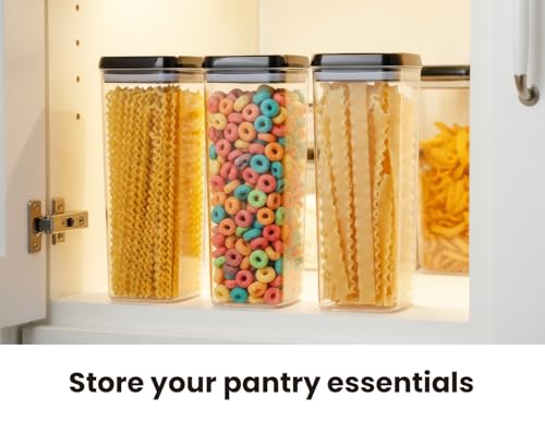 Flip Tite TALL Storage Container with Lid 4" Air Tight Easy Open Ring Top (3 Count)