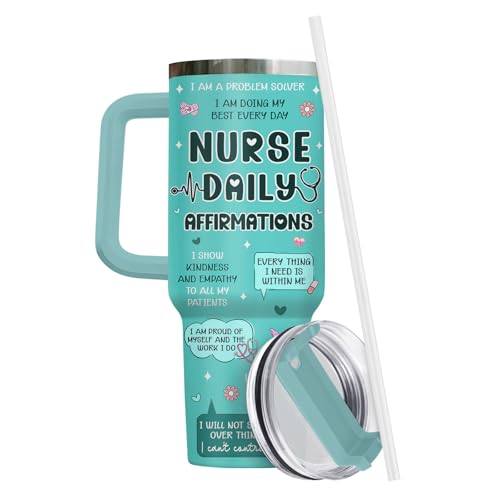 Nurse Life Funny Daily 40 oz Tumbler with Handle
