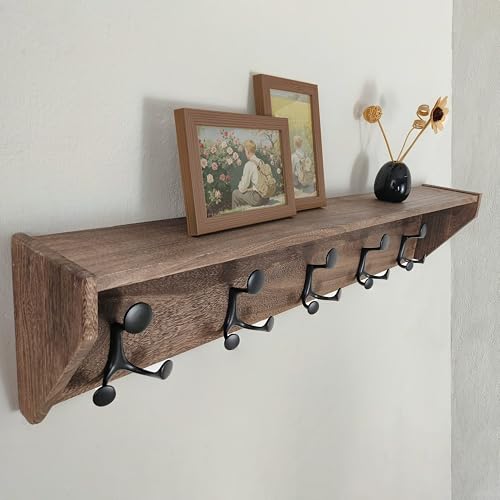 Wall Shelf with Hooks