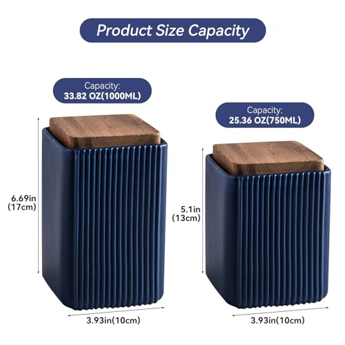 Ceramic Storage Jars Modern Airtight Coffee Canisters With Lid (25.3605 Fl Oz)