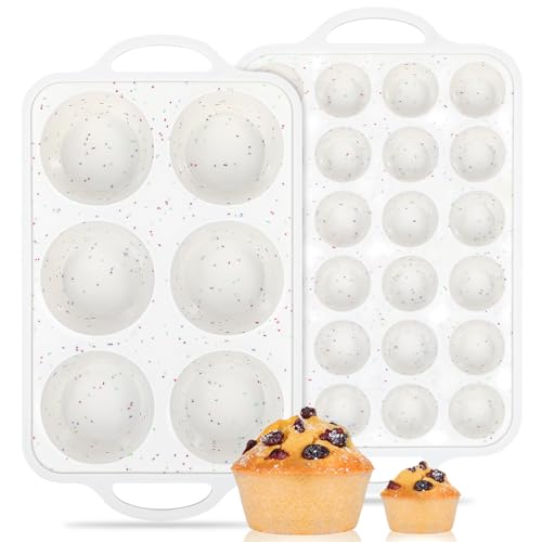 Silicone Muffin Pans for Baking (2 Count)