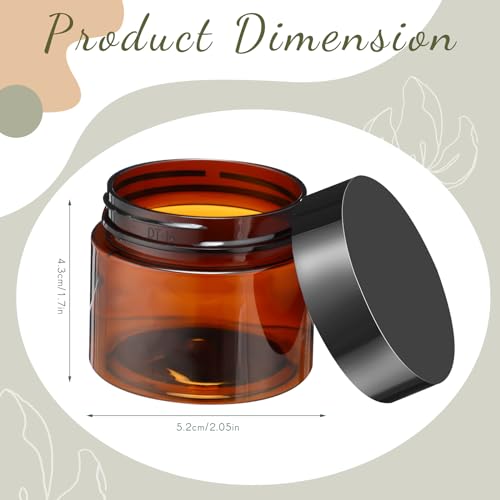 4 Pcs Plastic Jars Wide Mouth with Lids