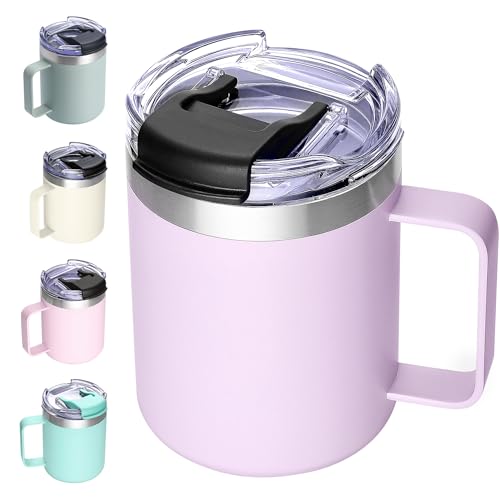 12oz Insulated Travel Coffee Mug with Handle