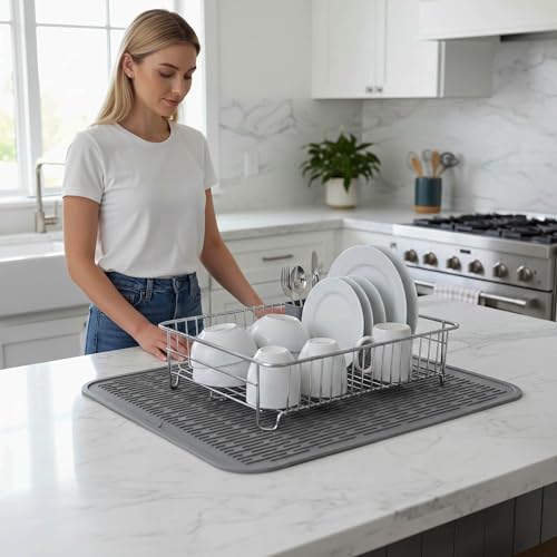 Silicone Dish Drying Mat for Multiple Usage