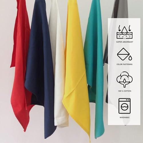 Kitchen Towels 100% Cotton Dish Towels Set of 6 (6 Count)