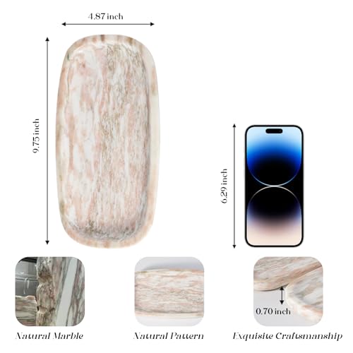 Natural Marble Tray for Bathroom Countertop