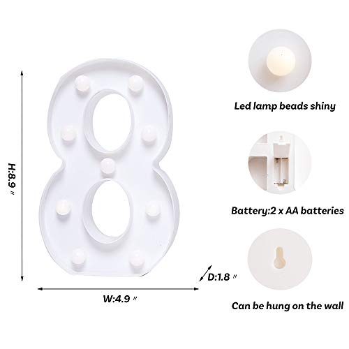 Decorative Led Marquee Light Up Number