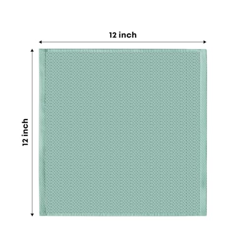 100% Cotton Light Green Waffle Weave Kitchen Dish Cloths (6 Count)
