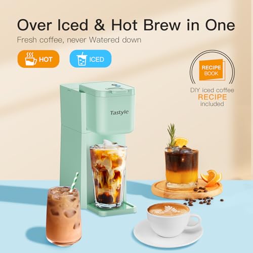 Mini Single Serve Hot and Iced Coffee Maker for K Cup and Ground