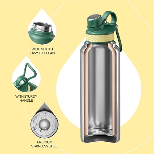 Insulated Stainless Steel Water Bottle with 2 Leak