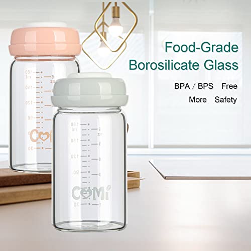 Wide Neck Glass Breastmilk Collection n Storage Bottle (4 Count)