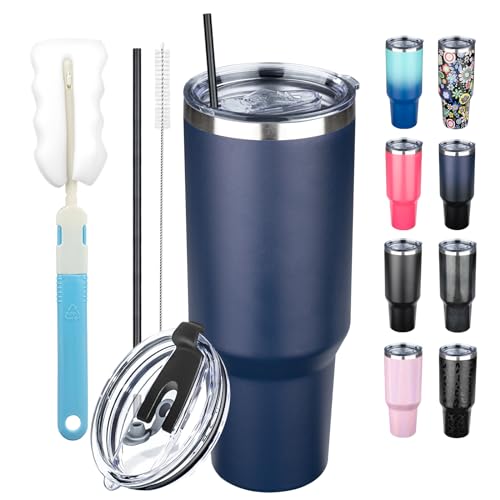 40 oz Tumbler with Lids and Straws