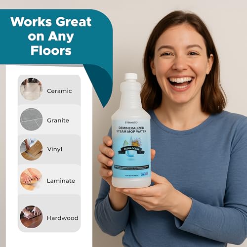 Steam & Go Demineralized Water for Steam Mop (32 Fl Oz)