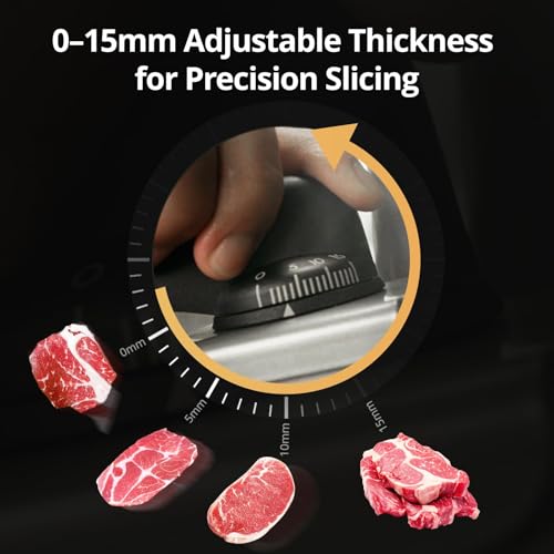 Electric Meat Slicer with Three 7.5" Blade Designs