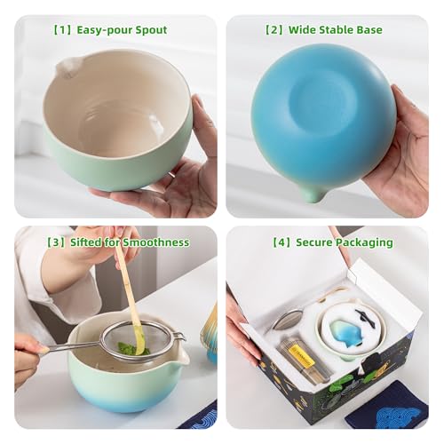 Matcha Whisk Set Blue