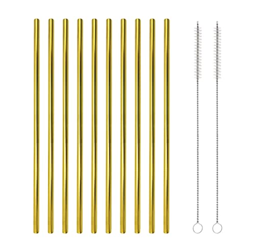 10 Pcs Stainless Steel Straws