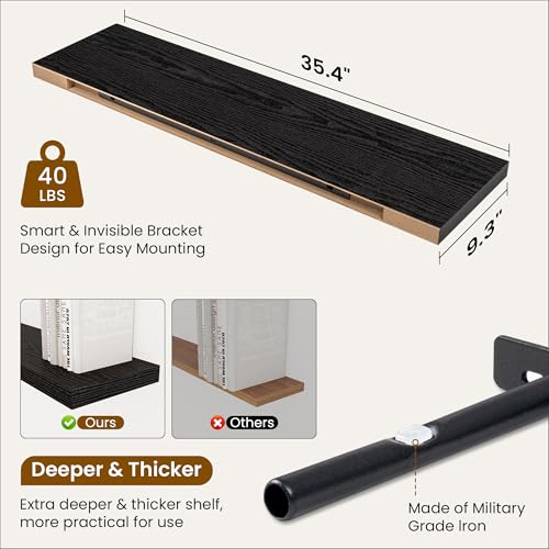 36 Inch Floating Shelves (2 Count)