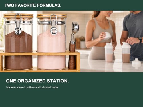 Glass Protein Powder Container Set (5 Count)