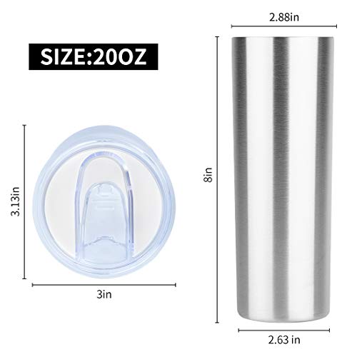 20 oz Skinny Tumblers Bulk Set (8 Count)