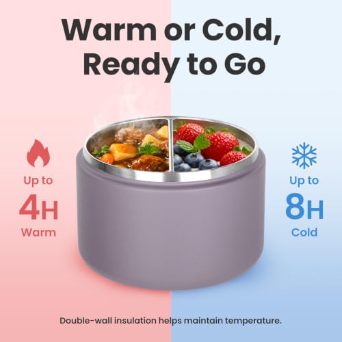 12oz Insulated Vacuum Food Jar with Buckle Lid Wide Mouth Soup Thermo for Hot Food Kids Leakproof Stainless Steel Lunch Container