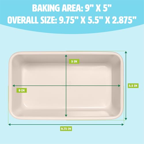 Clean Ceramic Loaf Pan Set (2 Count)