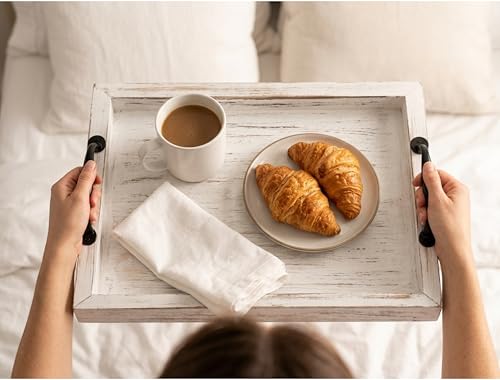 Rustic Serving Tray Set with Handles