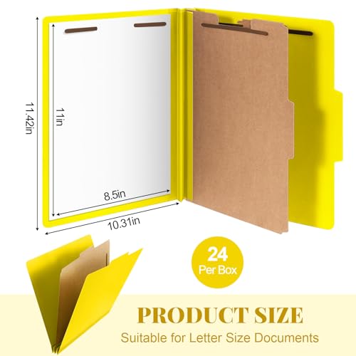 24 Pcs Classification Folder Letter Size