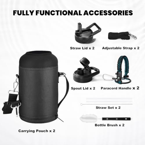 Insulated Water Bottle 64 oz (2 Count)