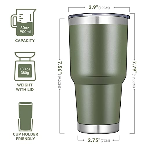 30 oz Tumbler with Lid and Straw (4 Count)