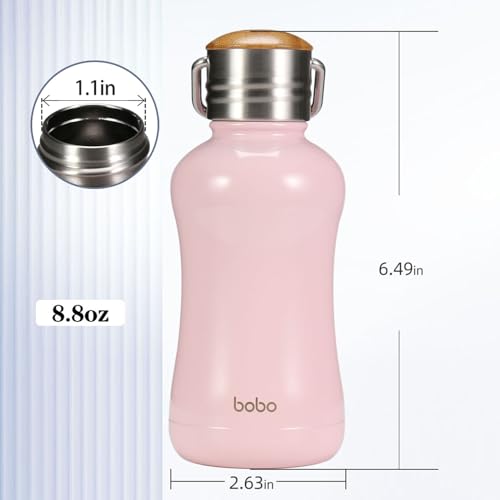 Mini Insulated Water Bottle With Bamboo Lid
