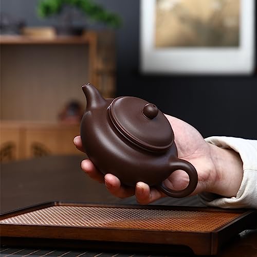 Teapot Chinese Gongfu Genuine Black Clay Zisha 10oz Classics Fanggu Pot Infusers Tea