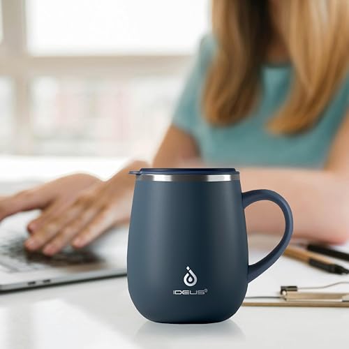 16 oz Insulated Coffee Mug with Lid and Handle