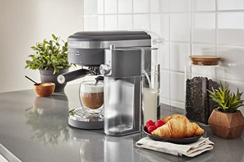 Semi Automatic Espresso Machine and Automatic Milk Frother Attachment